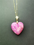 Koraba Pink Heart Necklace Chain Charm Necklace