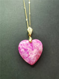 Koraba Pink Heart Necklace Chain Charm Necklace