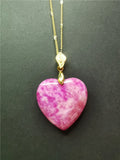 Koraba Pink Heart Necklace Chain Charm Necklace