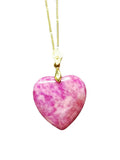 Koraba Pink Heart Necklace Chain Charm Necklace