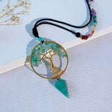 Koraba Tree of Life Pendant Necklace Wealth Gemstone Jewelry