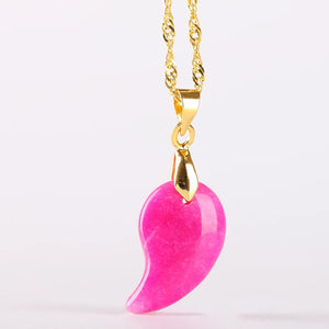 Koraba Root of Life Necklace Pendant Natural Pink Gem Cashew Nut Pendant