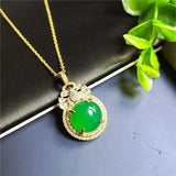 Koraba S925 Silver Chalcedony Pendant Necklace