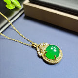 Koraba S925 Silver Chalcedony Pendant Necklace