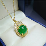 Koraba S925 Silver Chalcedony Pendant Necklace