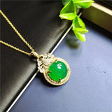 Koraba S925 Silver Chalcedony Pendant Necklace