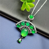 Koraba S925 Silver Chalcedony Pendant Necklace