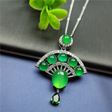 Koraba S925 Silver Chalcedony Pendant Necklace