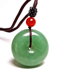 Green Emerald Jade Pendant Necklace Sweater Chain Jewelry Gift