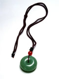 Green Emerald Jade Pendant Necklace Sweater Chain Jewelry Gift