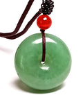 Green Emerald Jade Pendant Necklace Sweater Chain Jewelry Gift