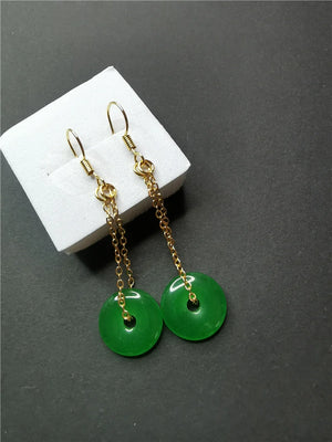 Koraba Emerald Earrings 925 Jade Charms 42121