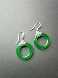 Koraba Womens Emerald Earrings 925 Jade Earrings 42123