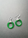 Koraba Womens Emerald Earrings 925 Jade Earrings 42123