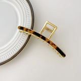 Korea Big Alloy Hair Claw Clips Acetate Geometric Hairpins for Women Girls