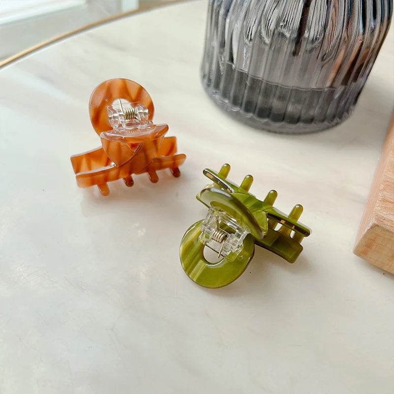 Korea Small Hairpins Acetate Geometry Hair Clips For Women Girls