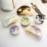 Korea Large Eight-Diagram Hair Clip Round Big Sweet Style Hairpins Headdress