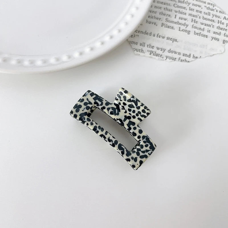 Korea Women Colourful Acrylic Rectangle Claw Clips For Girls