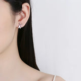 925 Sterling Silver Opal Rabbit Stud Earrings For Women Kids Party Jewelry