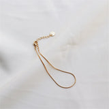 Korea 925 Sterling Silver Snake Bone Chain Bracelet for Women