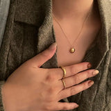 Korea 925 Silver INS Clavicle Chain Pendant Necklace for Women