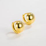 Korea 925 Silver Ins Net Red Round Bead Earrings