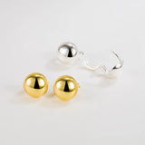 Korea 925 Silver Ins Net Red Round Bead Earrings