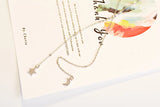 Korea 925 Silver Moon Star Necklace Silver Chain Choker Jewelry