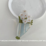 Korea Acetate Colorful Flower Hair Claws for Women - Vintage Headwear