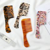 Korea Japan Acetic Acid Comb Leopard Wide Tooth Hair Comb