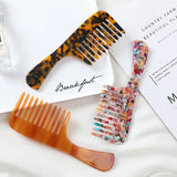 Korea Japan Acetic Acid Comb Leopard Wide Tooth Hair Comb