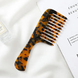 Korea Japan Acetic Acid Comb Leopard Wide Tooth Hair Comb