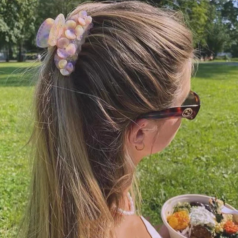 Korea Colorful Rhinestone Flower Hair Clips