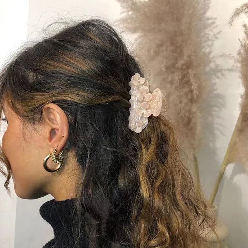 Korea Colorful Rhinestone Flower Hair Clips
