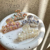 Korea Colorful Rhinestone Flower Hair Clips