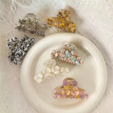Korea Colorful Rhinestone Flower Hair Clips