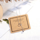 Korea Cat Ears Bells Pendant 925 Sterling Silver Necklace