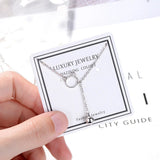 Korea Cat Ears Bells Pendant 925 Sterling Silver Necklace