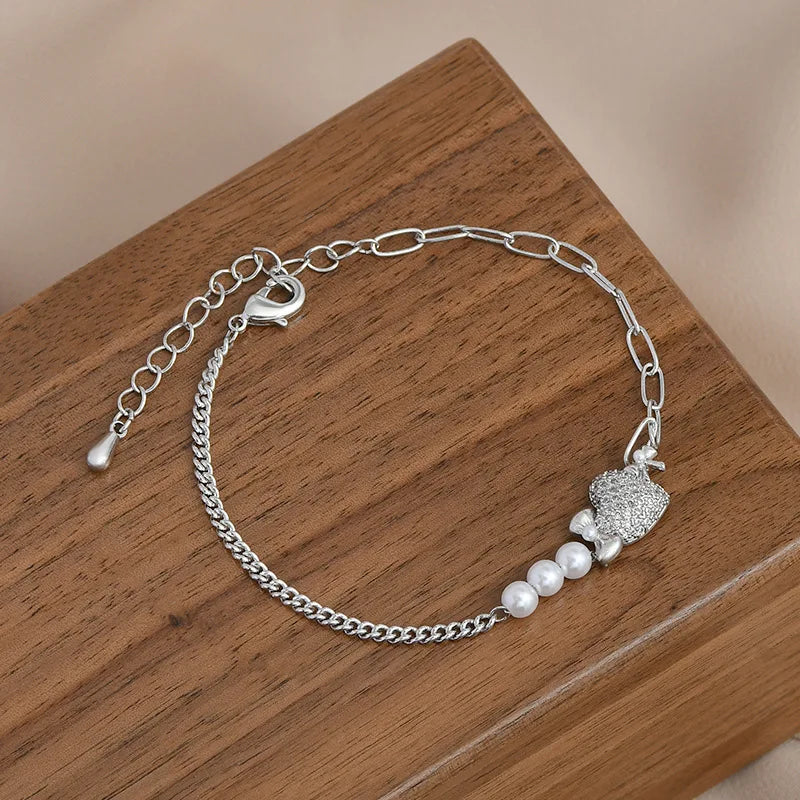 Korea Sweet Bowknot Charming Bracelets Crystal Bracelet