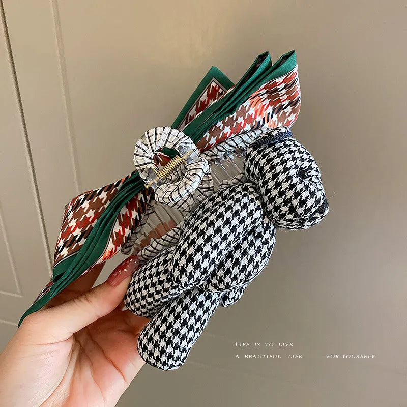 Korea Temperament Bear Bow Tie Hairpin Sweet Popularity Clip Jewelry