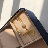 925 Sterling Silver Portrait Pearl Bracelet for Girlfriends