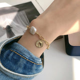 925 Sterling Silver Portrait Pearl Bracelet for Girlfriends
