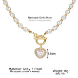 Korea Pearl Clavicle Chain Party Love Pendant Necklace
