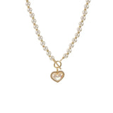 Korea Pearl Clavicle Chain Party Love Pendant Necklace