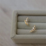 Korea Zircon Stud Earring 925 Silver Plating 14K Jewelry