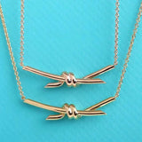 925 Sterling Silver Knot Necklace For Women