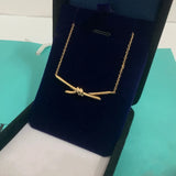 925 Sterling Silver Knot Necklace For Women