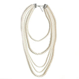 Korea 5 layers Long Sweater Chain Necklace for Women Party Pearls Necklace