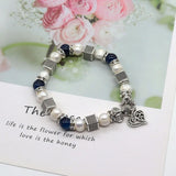 Korea Freshwater Baroque Pearl Lucky Bracelet Love Charm Pack Wedding Jewelry