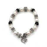 Korea Freshwater Baroque Pearl Lucky Bracelet Love Charm Pack Wedding Jewelry
